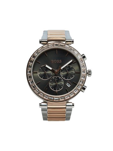Boss Zegarek Andra 1502690 Srebrny. Szare, analogowe zegarki damskie Boss, srebrne. Za 1,599.00 zł.