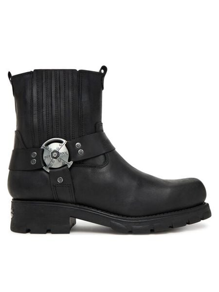 NEW ROCK Sztyblety NEW ROCK-M-7605 Czarny. Czarne sztyblety męskie NEW ROCK, ze skóry, bez zapięcia. Za 1,049.00 zł.
