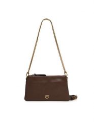 PINKO Torebka Double Mini Al 25-26 PLTT 105359 A0QO Brązowy. Brązowe torebki klasyczne damskie Pinko, bez wzorów, ze skóry, bez dodatków. Za 939.99 zł.
