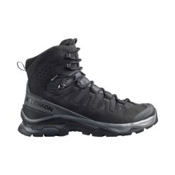 Buty do turystyki pieszej i wędrówek z plecakiem Mężczyzna QUEST. Czarne buty trekkingowe męskie Salomon, z gore-texu, przed kolano, bez zapięcia, do biegania, gore-tex. Za 982.85 zł.