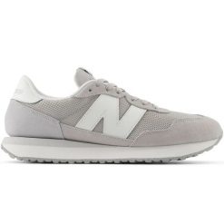 Sneakersy męskie New Balance 237 buty sportowe zamszowe szare (MS237LGG). Szare buty sportowe na co dzień męskie ze skóry, bez zapięcia. Za 602.74 zł.