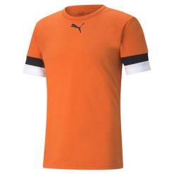Koszulka piłkarska męska PUMA teamRISE Jersey. Białe t-shirty sportowe męskie Puma, m, z jersey, bez ramiączek, do piłki nożnej. Za 85.96 zł.