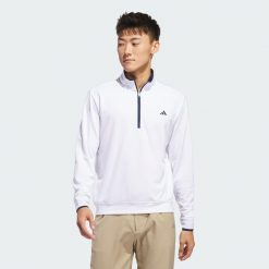Bluza Lightweight Half-Zip. Białe bluzy bez kaptura męskie Adidas, uniwersalny, z dzianiny. Za 279.00 zł.