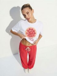 Spodnie dresowe wide leg - czerwony. Czerwone spodnie sportowe damskie Sinsay, l, z dresówki. Za 39.99 zł.