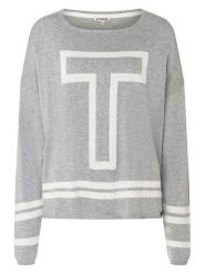 Timezone Sweter w kolorze szarym rozmiar: L. Szare swetry klasyczne damskie Timezone, l, z bawełny, bez kołnierzyka. Za 74.46 zł.