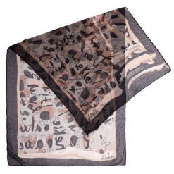 Szary Wzorzysty Damski Szal Anekke MADEMOISELLE. Szare szaliki i kominy damskie Anekke, bez wzorów, z tkaniny. Za 119.00 zł.