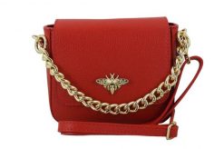 Listonoszka skórzana BARBERINI'S 949-7 j. czerwona. Czerwone shopper bag damskie Barberinis, bez wzorów, ze skóry, małe, bez dodatków. Za 191.99 zł.