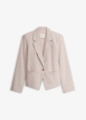 Żakiet w kratę Glencheck. Czarne marynarki i żakiety damskie bonprix, bez wzorów, eleganckie. Za 159.99 zł.