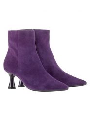 Högl Skórzane botki "Charlene" w kolorze fioletowym rozmiar: 37. Różowe botki damskie HÖGL, eleganckie, bez obcasa, bez zapięcia. Za 457.95 zł.