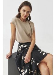 TATUUM Bluzka w kolorze beżowym rozmiar: 36. Brązowe bluzki damskie Tatuum, bez wzorów, z wiskozy, bez kołnierzyka, bez ramiączek. Za 143.95 zł.