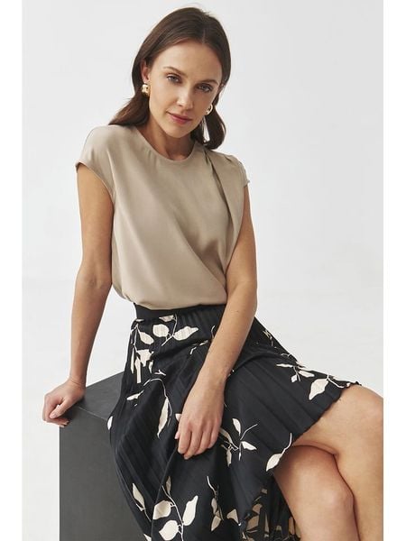 TATUUM Bluzka w kolorze beżowym rozmiar: 36. Brązowe bluzki damskie Tatuum, bez wzorów, z wiskozy, bez kołnierzyka, bez ramiączek. Za 114.98 zł.