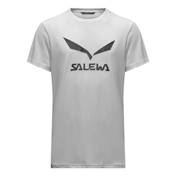 T-shirt Salewa Solid Dry. Białe t-shirty męskie Salewa, xl, bez wzorów, z bawełny, bez kołnierzyka. Za 184.50 zł.