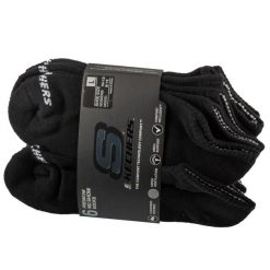 Skarpetki sportowe dla dorosłych 6pk Unisex 1/2 Terry Crew. Czarne skarpetki damskie Skechers, bez wzorów, z bawełny. Za 59.99 zł.