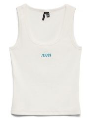 Vero Moda Top w kolorze białym rozmiar: XS. Białe topy damskie Vero Moda, xs, bez wzorów, z bawełny, bez kołnierzyka. Za 52.79 zł.