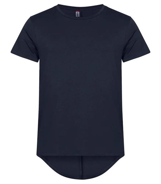 Clique T-shirt męski Brooklyn dłuższy krój z bawełny. Niebieskie t-shirty męskie CLIQUE, m, bez wzorów, z bawełny, bez kołnierzyka. Za 108.05 zł.