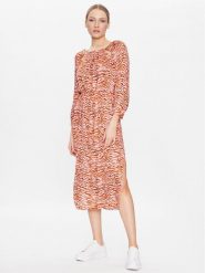 Sisley Sukienka codzienna 4KINLV034 Kolorowy Regular Fit. Sukienki damskie SISLEY, na co dzień, bez wzorów, z wiskozy, bez kołnierzyka, bez ramiączek, proste. Za 349.99 zł.