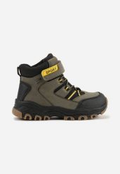 Zielone Botki w Trekkingowym Stylu Vices Zapinane na Rzep Nelanella. Zielone botki dziewczęce Born2be, bez wzorów, z jeansu, bez ramiączek. Za 99.99 zł.