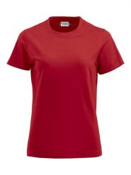 Clique Premium-T Women damska koszulka z bawełny – red. Czerwone t-shirty damskie CLIQUE, l, bez wzorów, z bawełny, bez kołnierzyka. Za 110.94 zł.