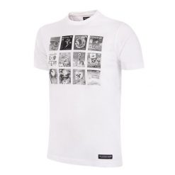 Koszulka dla dorosłych - Kolaz Panini FIFA Mistrzostwa Świata - Biała. Białe t-shirty sportowe męskie COPA FOOTBALL, m, bez ramiączek, do piłki nożnej. Za 211.98 zł.