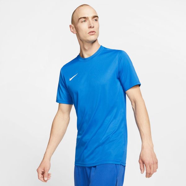 Koszulka piłkarska męska Nike Park Vii. Niebieskie t-shirty sportowe męskie Nike, m, bez ramiączek, do piłki nożnej. Za 89.99 zł.