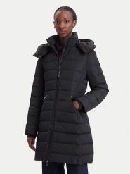 Tommy Hilfiger Kurtka puchowa WW0WW51111 Czarny Regular Fit. Czarne kurtki damskie Tommy Hilfiger, s, bez wzorów, z puchu, bez kaptura. Za 1,499.00 zł.
