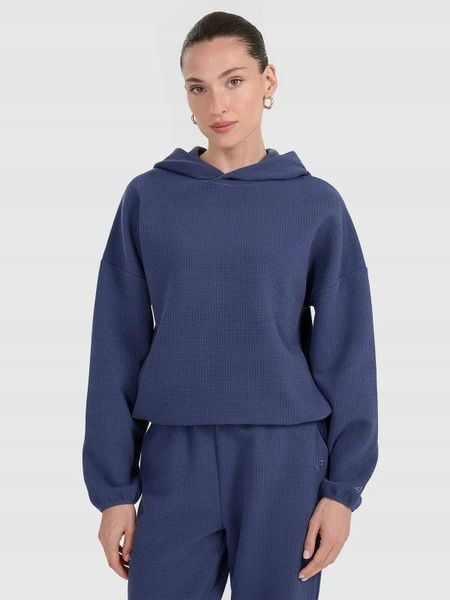 BLUZA DAMSKA DRESOWA 4F Z DZIANINY O SPLOCIE WAFLOWYM TSWSF1847 KOLOR NIEBIESKI. Niebieskie bluzy bez kaptura damskie 4f, l, bez wzorów, z dresówki, bez ramiączek, bez kaptura. Za 179.99 zł.