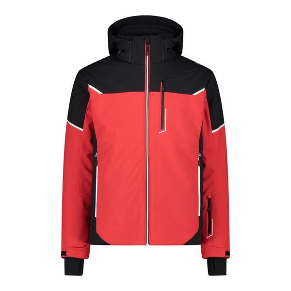 Kurtka męska narciarska CMP 33W0897. Czerwone kurtki męskie CMP, l, bez wzorów, z softshellu, z kapturem, narciarskie. W wyprzedaży za 632.10 zł.