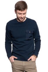 MĘSKI SWETER MUSTANG Ben C Waffle DARK SAPPHIRE 1007010 4136. Niebieskie swetry męskie Mustang, m, bez wzorów, bez kołnierzyka. W wyprzedaży za 69.99 zł.