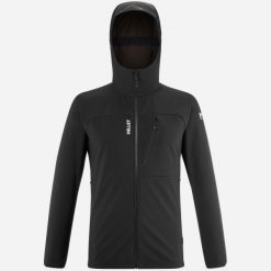 Kurtka softshell męska Millet Magma Shield Hoodie. Czarne kurtki męskie Millet, m, bez wzorów, z softshellu, bez kaptura. Za 689.99 zł.