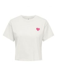 ONLY Koszulka w kolorze białym rozmiar: XL. Białe t-shirty damskie Only, xl, bez wzorów, z bawełny, bez kołnierzyka. Za 57.20 zł.