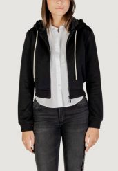 Bluza Kobieta GUESS ACTIVE 3D PEONY ZIPPER HOODIE JACKET. Czarne bluzy z kapturem damskie Guess Active, m, z tkaniny. Za 340.70 zł.