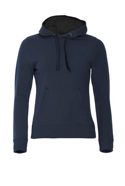 Clique Classic Hoody Women – damska bluza z kapturem, dark navy. Niebieskie bluzy z kapturem damskie CLIQUE, s, z bawełny. Za 212.40 zł.