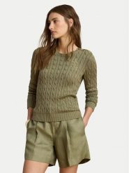 LAUREN RALPH LAUREN Sweter Montiva 200P14039004 Zielony Regular Fit. Zielone swetry klasyczne damskie Lauren Ralph Lauren, s, z bawełny, bez kołnierzyka. Za 859.99 zł.