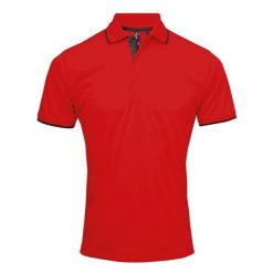 Męska Koszulka Polo Coolchecker Contrast. Czarne koszulki polo męskie PREMIER, m, bez wzorów, z dzianiny, bez ramiączek. Za 86.99 zł.