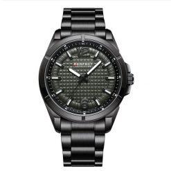Grafitowy Zegarek Męski Bransoleta Duży Solidny Perfect M118. Szare zegarki męskie . Za 119.99 zł.
