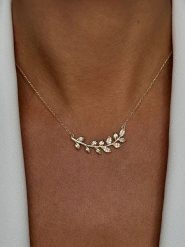 Les Favorites Pozłacany naszyjnik z cyrkoniami - dł. 45 cm rozmiar: onesize. Żółte naszyjniki damskie Les Favorites, pozłacane. Za 130.99 zł.