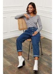 Soft Cashmere Sweter w kolorze szarym rozmiar: 34/36. Szare swetry klasyczne damskie Soft Cashmere, z kaszmiru, bez kołnierzyka. Za 124.65 zł.