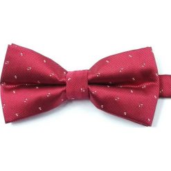 Czerwona Mucha w Drobny Wzór, Męska. Czerwone krawaty i muchy męskie Vernon, bez wzorów, eleganckie. Za 29.00 zł.