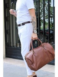 Maison héritage PARIS Skórzana torba podróżna "Week" w kolorze brązowym - 52 x 34 x 18 cm rozmiar: onesize. Brązowe torebki klasyczne damskie maison héritage PARIS, bez wzorów, z materiału, bez dodatków. Za 565.99 zł.