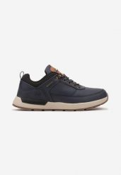 Granatowe Buty Sportowe w Trekkingowym Stylu na Grubej Podeszwie Vilobria. Niebieskie buty sportowe na co dzień męskie Born2be, z jeansu, bez zapięcia. Za 169.99 zł.