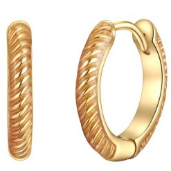 Glanzstücke München Srebrne kolczyki kreole srebro wysokiej próby żółte złoto Kolczyki koła 1 ct Damski. Szare kolczyki damskie Glanzstücke München, srebrne. Za 139.99 zł.