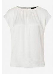 More & More Bluzka w kolorze białym rozmiar: 44. Białe bluzki damskie MORE & MORE, s, bez wzorów, z wiskozy, klasyczne, bez kołnierzyka, bez ramiączek. Za 109.26 zł.