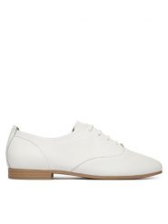 Caprice Półbuty 9-23200-46 Biały. Białe półbuty damskie Caprice, bez wzorów, ze skóry, bez obcasa, na płaskiej podeszwie. Za 273.99 zł.
