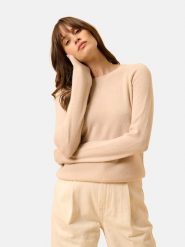 Just Cashmere Kaszmirowy sweter "Helen" w kolorze beżowym rozmiar: S. Brązowe swetry klasyczne damskie Just Cashmere, s, z kaszmiru, bez kołnierzyka. Za 340.99 zł.