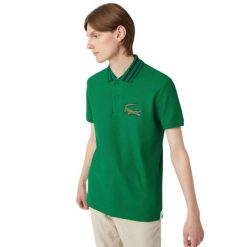 Koszulka męska Lacoste. Zielone t-shirty sportowe męskie Lacoste, m, z bawełny, bez ramiączek, na golfa. Za 347.00 zł.
