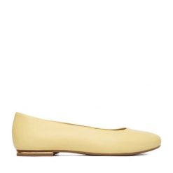 Baleriny Lasocki. Żółte baleriny damskie Lasocki, bez wzorów, bez obcasa. Za 149.99 zł.
