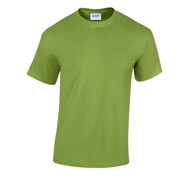 Ciężka Bawełniana Koszulka Unisex Dla Dorosłych. Zielone bluzki damskie Gildan, s, bez wzorów, z bawełny, sportowe, bez kołnierzyka, bez ramiączek. Za 32.99 zł.