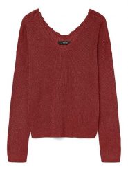 Vero Moda Sweter w kolorze bordowym rozmiar: L. Czerwone swetry klasyczne damskie Vero Moda, l, bez kołnierzyka. Za 136.45 zł.