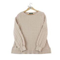 Second life - Damski różowy sweter - Jak nowy. Czerwone swetry klasyczne damskie Ralph Lauren, bez kołnierzyka. Za 149.06 zł.