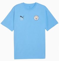 Koszulka Puma Man City Mcfc LW KS Graphic Team Light Blue. Niebieskie t-shirty sportowe męskie Puma, m, z bawełny, bez ramiączek, na fitness i siłownię. Za 232.99 zł.